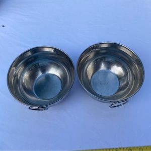 stainless steel set of 2 bowls cooking ware